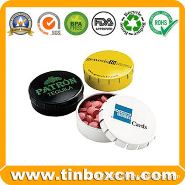 Round Metal Candy Tin for Sweets  Sugars Storage